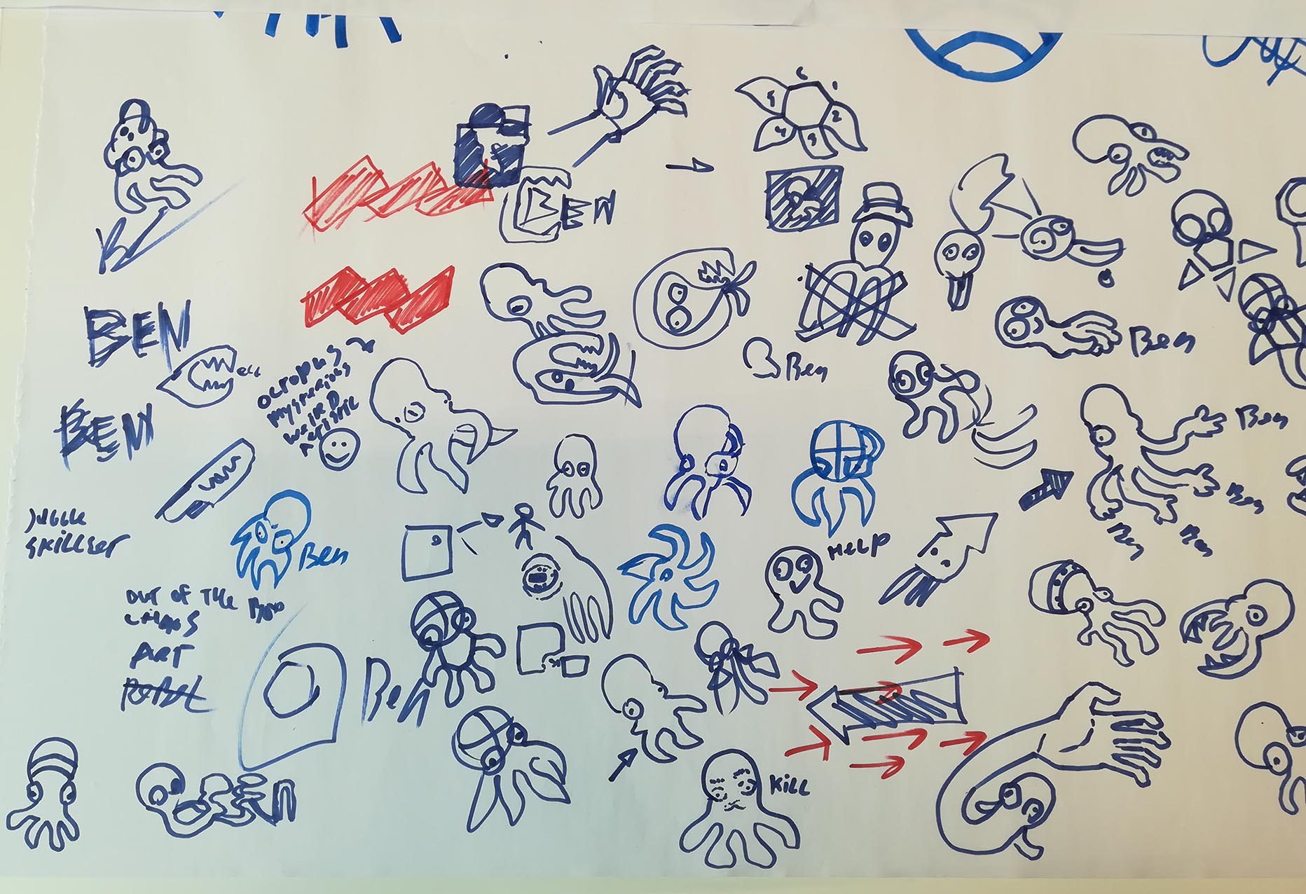 Octopus logo sketch 2