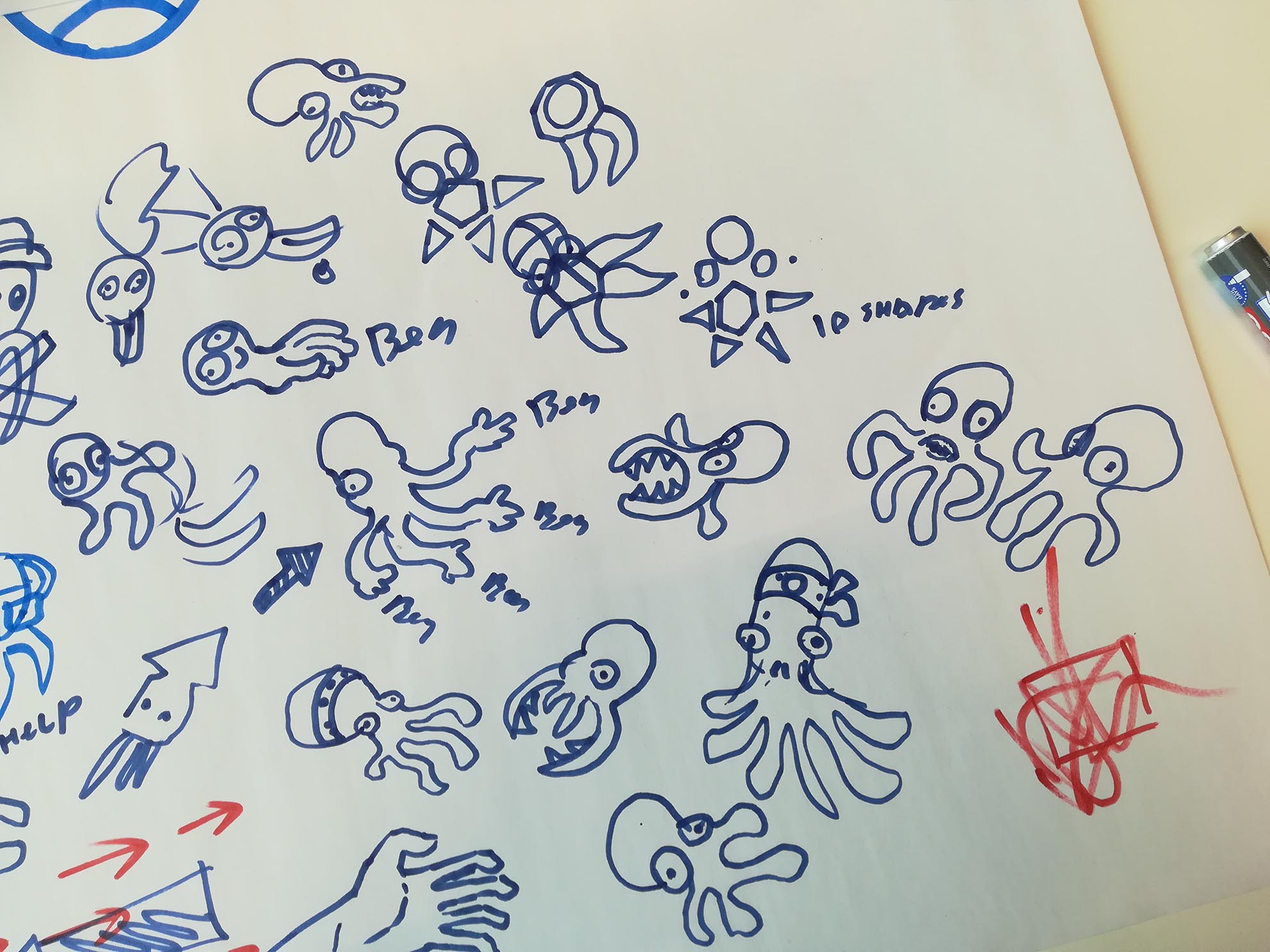 Octopus logo sketch 4