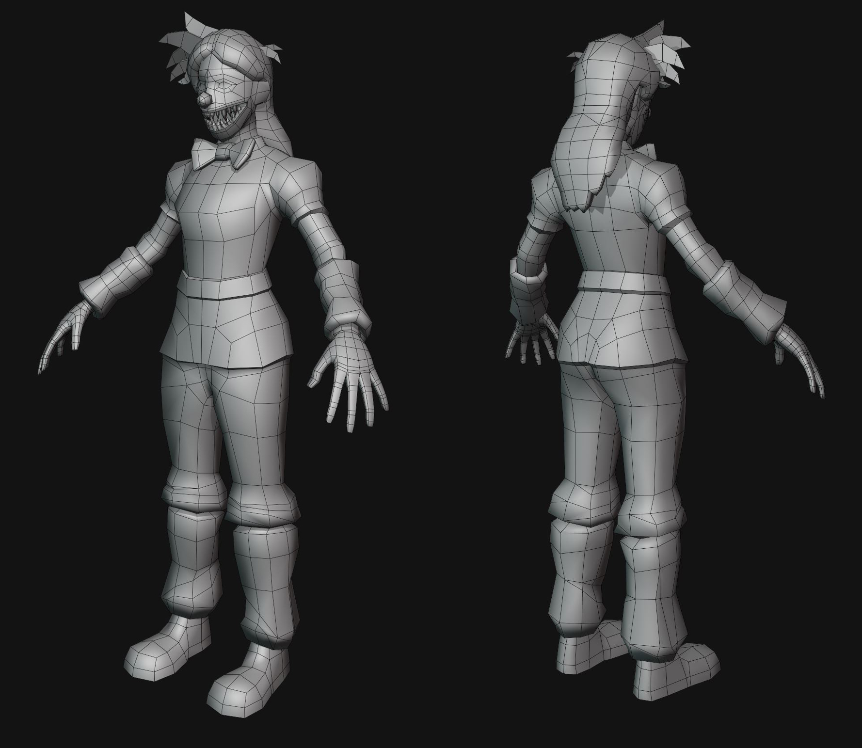 Candace the Clown wireframe model