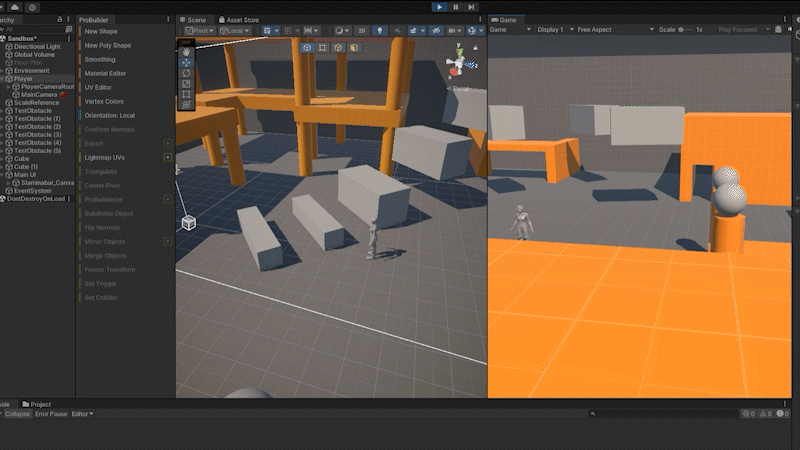 A gif of the sprinting action down to the core