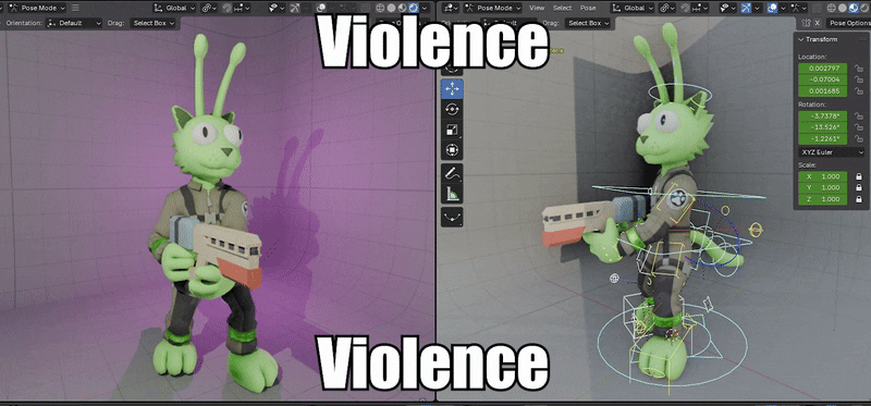 Animation of cat about to commit violence