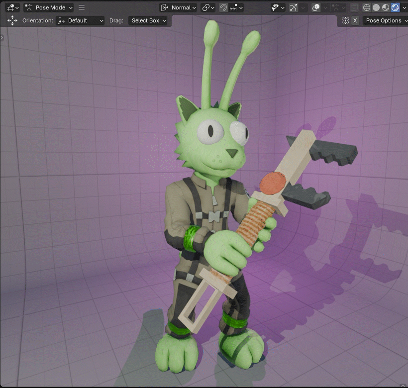 Animation of cat holding the wrench