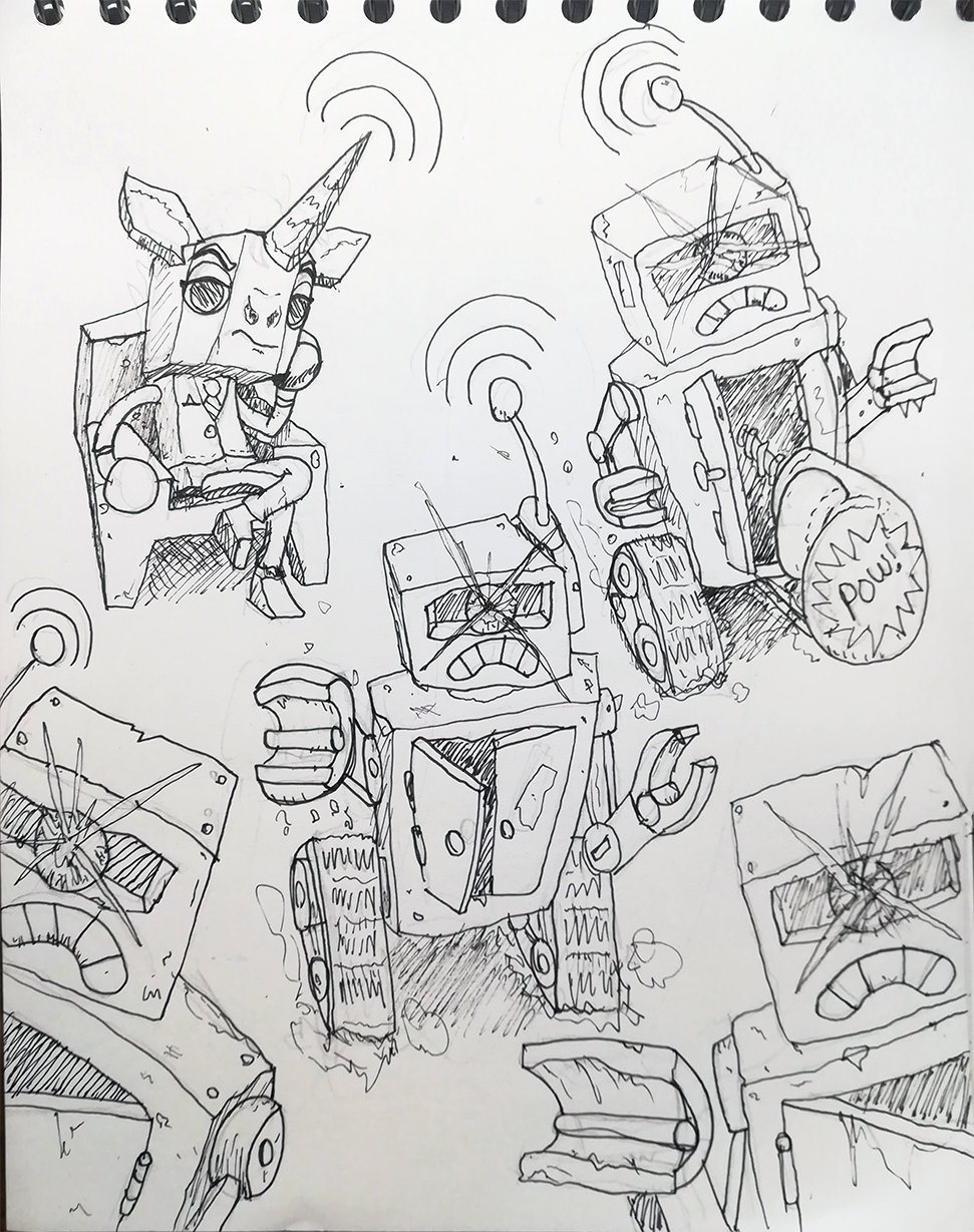 Toy robot concept art