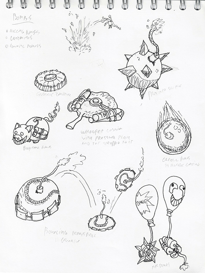 In-game hazards sketches